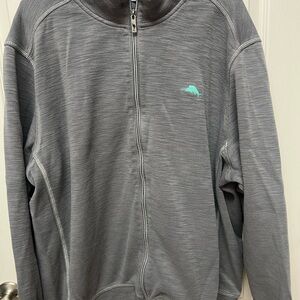 Tommy Bahama Men's Gray Zip-Up Sweater